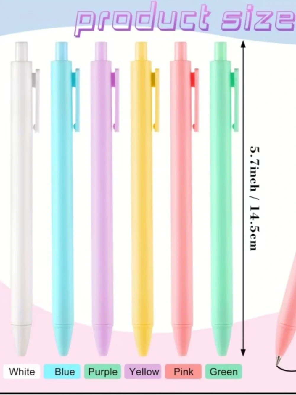 *Buy Now* Set of 12 Pastel Retractable Gel Pens